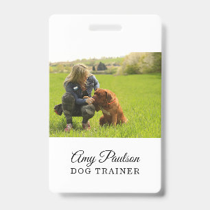 Hundetrainer-Foto-Tierdienstleistungsabzeichen Ausweis