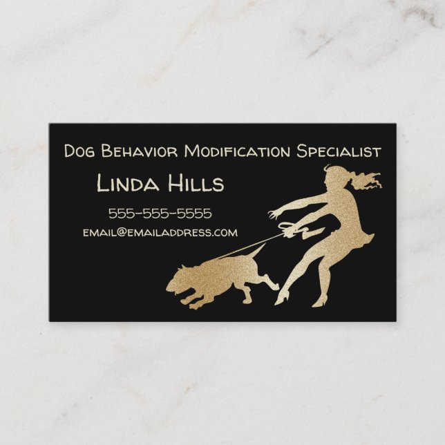 Hundetrainer-Imitat-Goldhundeverhalten-Änderung Visitenkarte (Vorderseite)