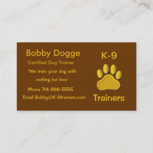 Hundetrainer-Visitenkarte Visitenkarte