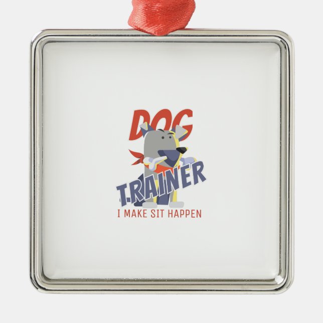 Hundetrainerin Ich mache Ssit möglich Ornament Aus Metall (Vorne)