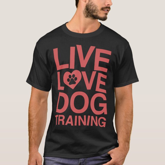 Hundetraining Live Liebe Hundeschlittenausbildung  T-Shirt (Vorderseite)