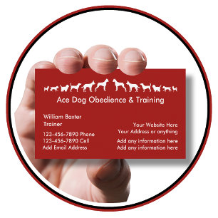 Hundetraining und -gehorsam visitenkarte