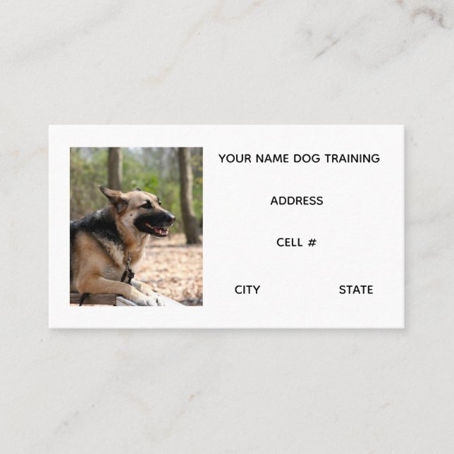 Hundetraining Visitenkarte (Vorderseite)