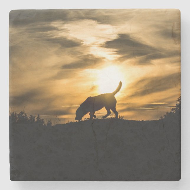 HundeUntersetzer Steinuntersetzer (Vorderseite)