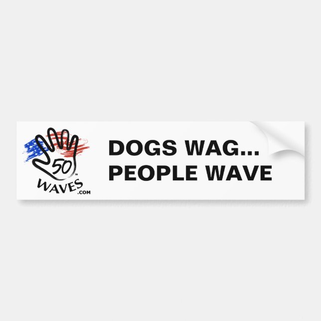 Hundewag-Leute-Wellen-Autoaufkleber Autoaufkleber (Vorne)