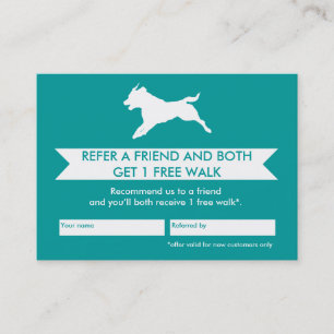 Hundewanderer-Empfehlungs-Karte - Personalizable Empfehlungskarte