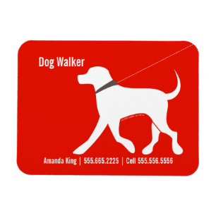Hundewanderer-Haustier-Geschäfts-Labrador-moderne Magnet