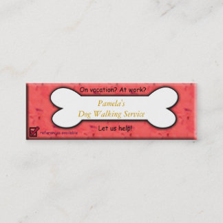 Hundewanderer Mini Visitenkarte