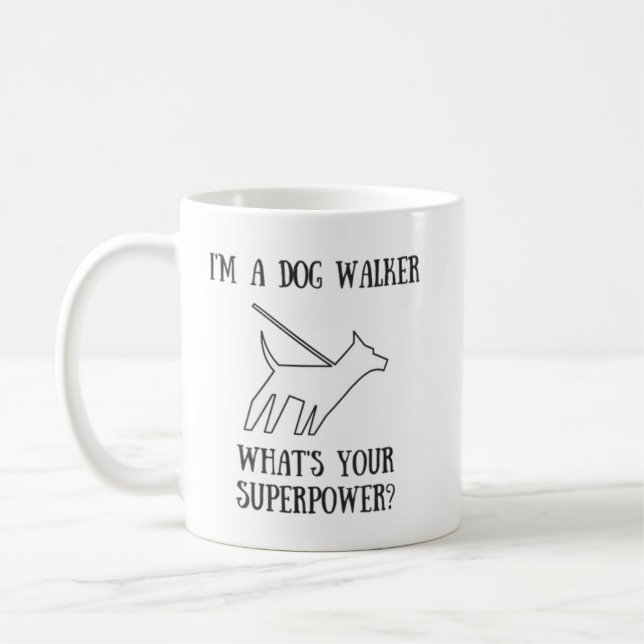 Hundewanderer-Supermacht-Tasse Kaffeetasse (Links)