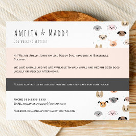 Hundewandergeschäft - Flyer junger Unternehmer