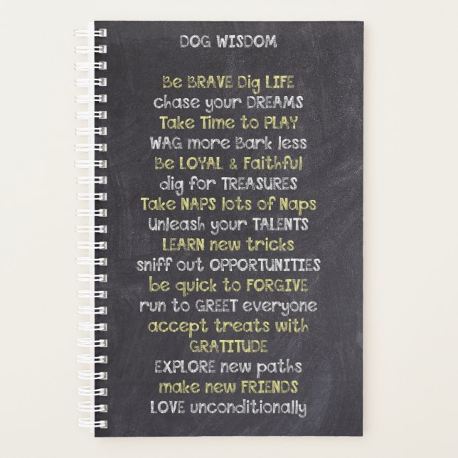 Hundeweisheit - Inspirationsplaner Planer (Vorderseite)