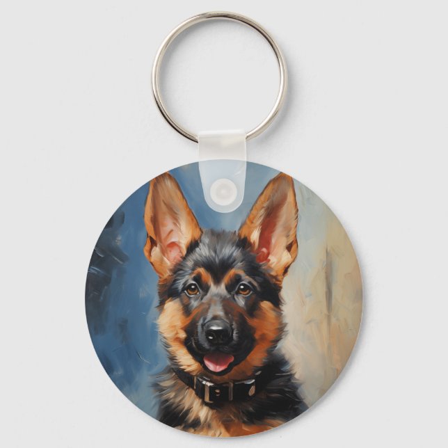 Hundewelpe Schlüsselanhänger (Vorderseite)