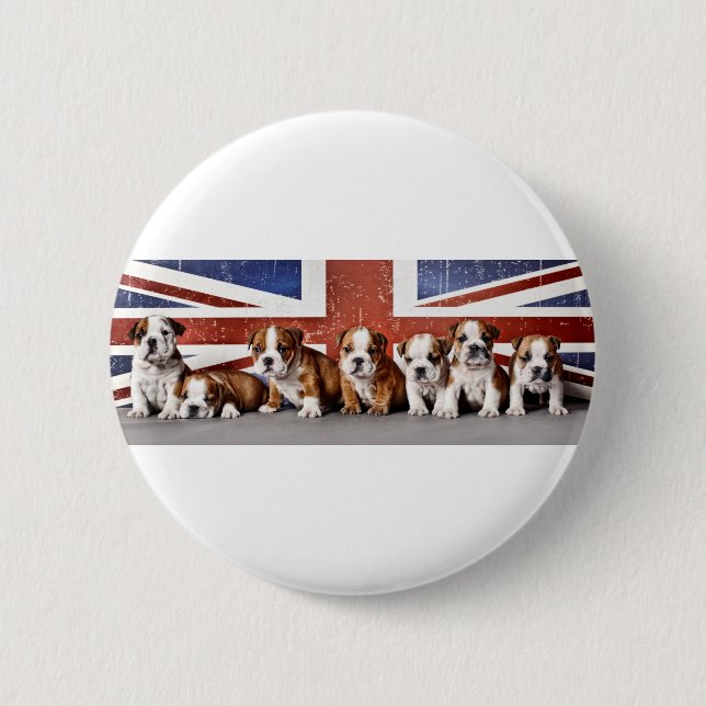 Hundewelpen Button (Vorderseite)