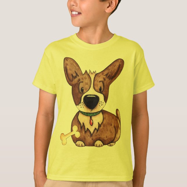 Hundewelpen Gelbes Shirt (Vorderseite)