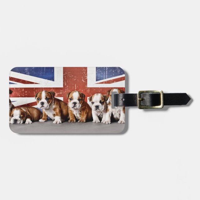 Hundewelpen Gepäckanhänger (Vorderseite horizontal)