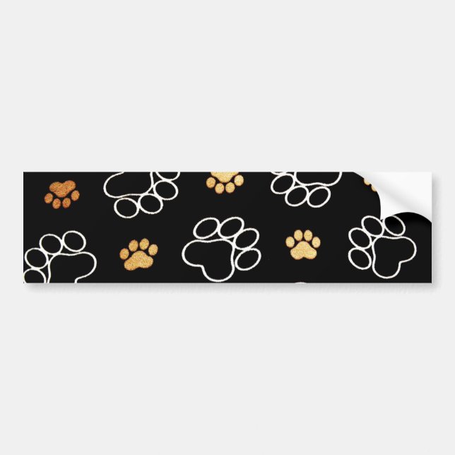 Hundewelpen-Tatze druckt Geschenke für Autoaufkleber (Vorne)