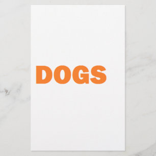 HUNDEWort in Gelb Briefpapier