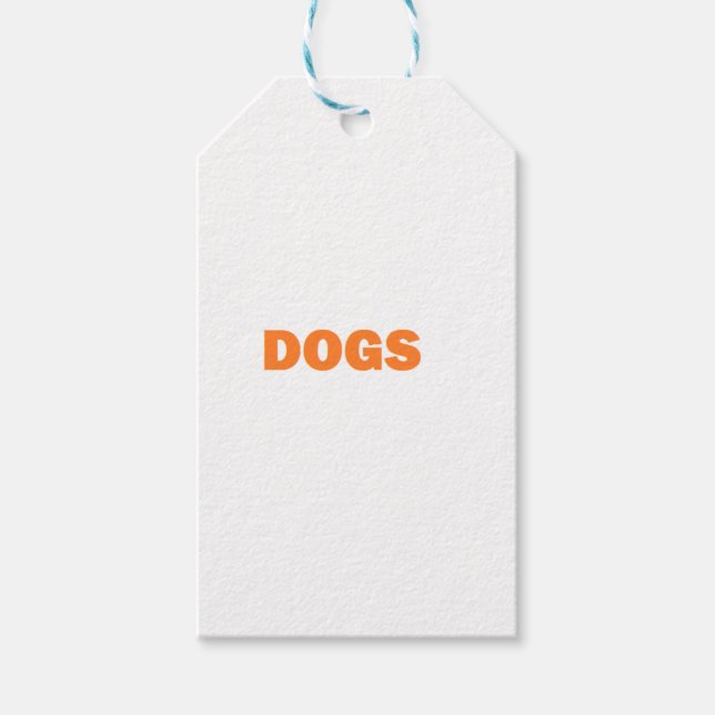HUNDEWort in Gelb Geschenkanhänger (Vorderseite)