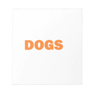 HUNDEWort in Gelb Notizblock