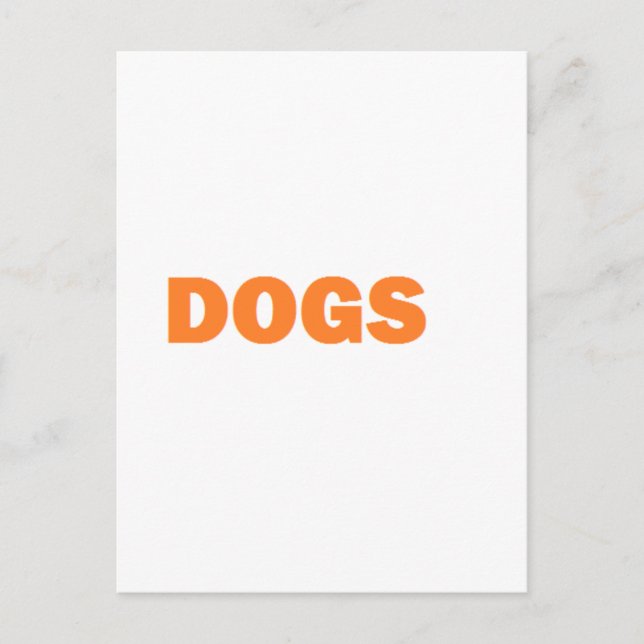 HUNDEWort in Gelb Postkarte (Vorderseite)