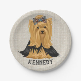 Hundeyorkshire-Terrier Yorkie Welpen-| Pappteller