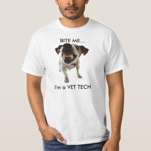 Hundezähne, BEISSEN MICH…, ich sind eine T-Shirt (Vorderseite)