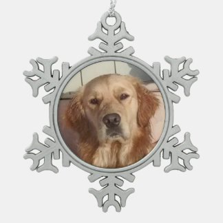 Hundezinn-Schneeflocke-Verzierung Schneeflocken Zinn-Ornament
