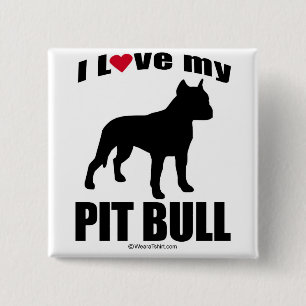 "HUNDEzucht" - GRUBE BULL - "ICH LIEBE MEINE GRUBE Button