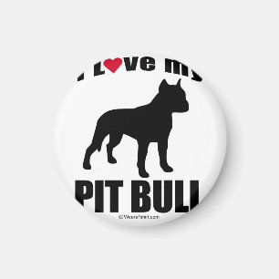 "HUNDEzucht" - GRUBE BULL - "ICH LIEBE MEINE GRUBE Magnet