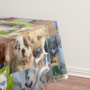 Hundfoto Collage, Tablecloth Tischdecke