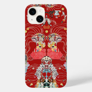 Hündin, ZENTAUR, Rotes Klimt-Muster Case-Mate iPhone 14 Hülle