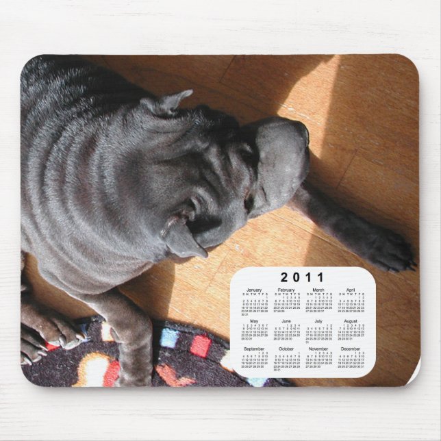 Hundkalender 2011 - Chinesischer Shar Pei Mousepad (Vorne)