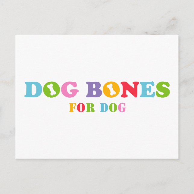 Hundknochen für Hunde Postkarte (Vorderseite)