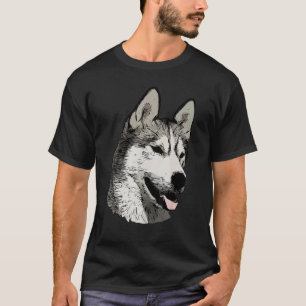 Hundmotiv Kunst Hundmotiv Sibirischer Husky Kunstw T-Shirt