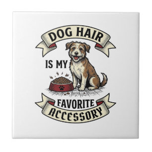 Hundshaar-Shirt Vintage-Gravur Lustiger Hunde-Lieb Fliese