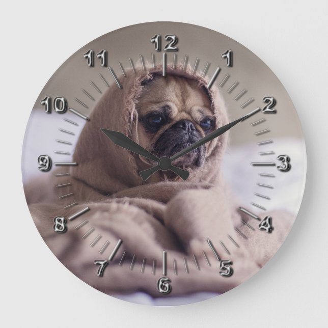 Hundshunde Große Wanduhr (Vorderseite)