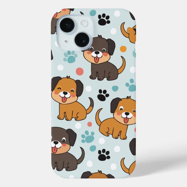 Hundsmuster Case-Mate iPhone Hülle (Rückseite)