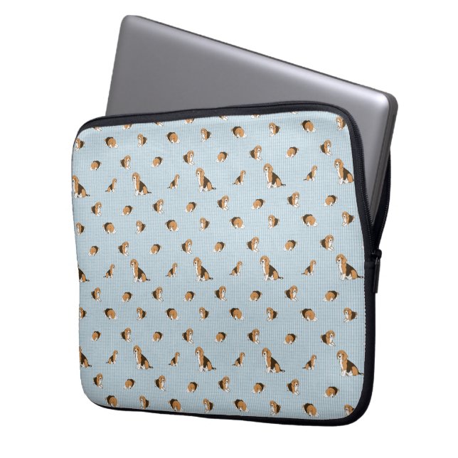 Hundsmuster Laptopschutzhülle (Vorderseite Links)