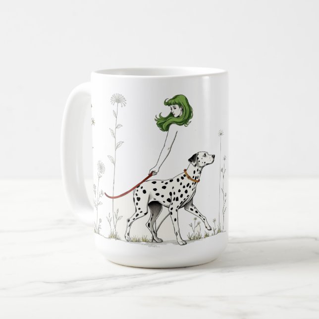 Hundspaziergang Kaffeetasse (Vorderseite Links)