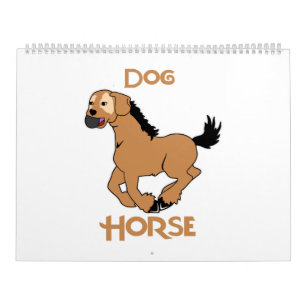 Hundspferd lustige hybride Geschenkidee Kalender