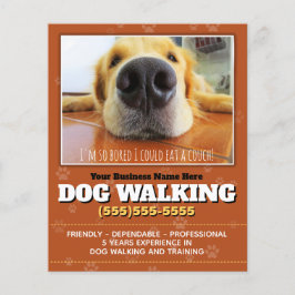 Hundwandern 4x5 Flyer Niedlicher Hundeschwalker Pr