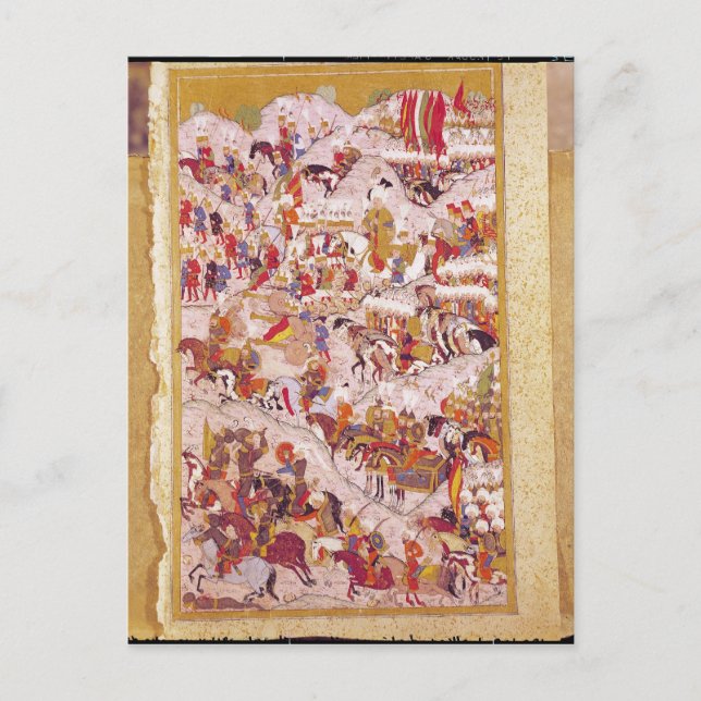 Hunername' Manuskript: Suleyman Postkarte (Vorderseite)