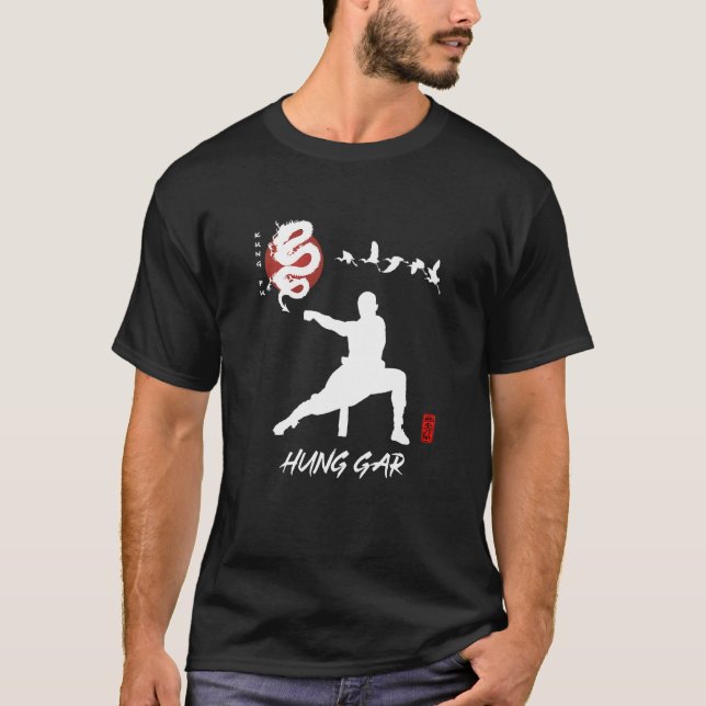 Hung Gar Beginner Calligraphy Chinese Martial T-Shirt (Vorderseite)