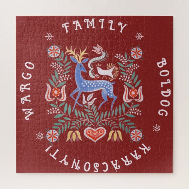 Hungarian Folk Art Merry Christmas (Vertikal)