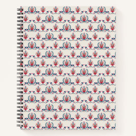 Hungarian Folk Floral Pattern Notizbuch
