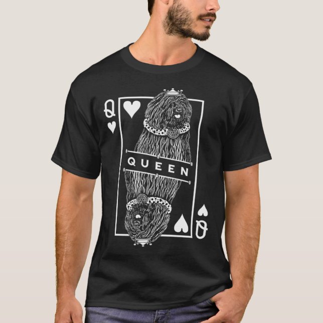 Hungarian Puli Queen Of Hearts  Dog  Pop T-Shirt (Vorderseite)