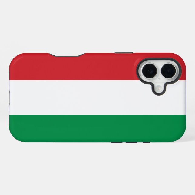 Hungary Flag iPhone 16 Plus Hülle (Rückseite (Horizontal))