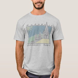Hungary - gray, Fisherman´s Bastion, Budapest - T-Shirt