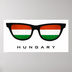 Hungary Shades custom text & color poster