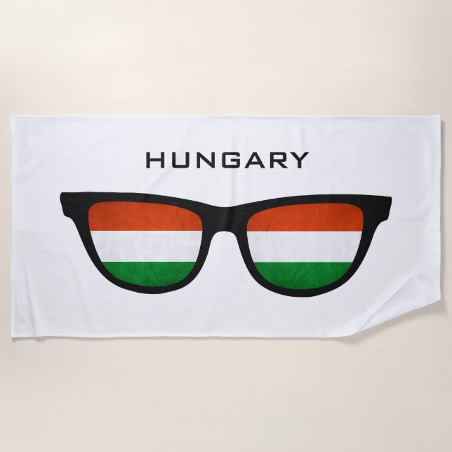 HUNGARY Shades Custom Text Strandtuch (Vorderseite)